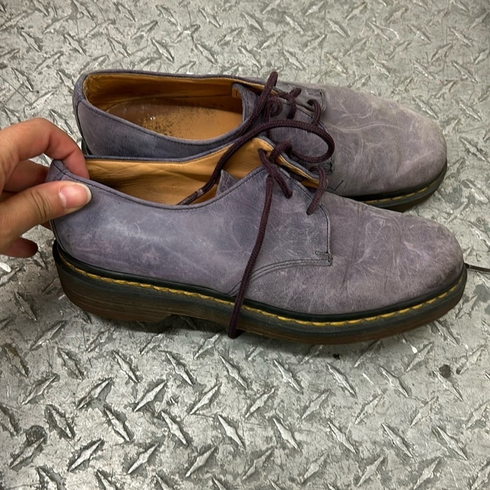 Purple dr martens made in england